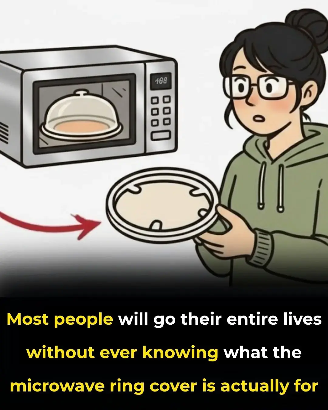 La mayoría de las personas pasarán toda su vida sin saber para qué sirve realmente la cubierta del anillo de microondas.