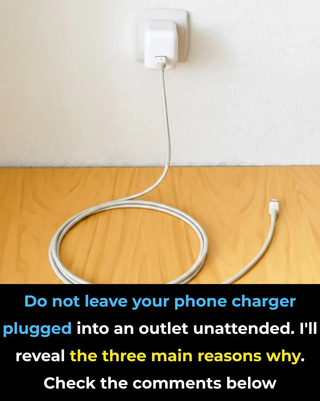 No dejes el cargador de tu teléfono enchufado