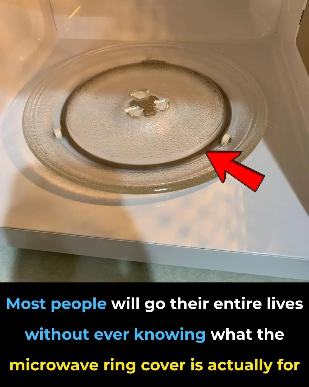 La mayoría de las personas pasarán toda su vida sin saber para qué sirve realmente la cubierta del anillo de microondas.