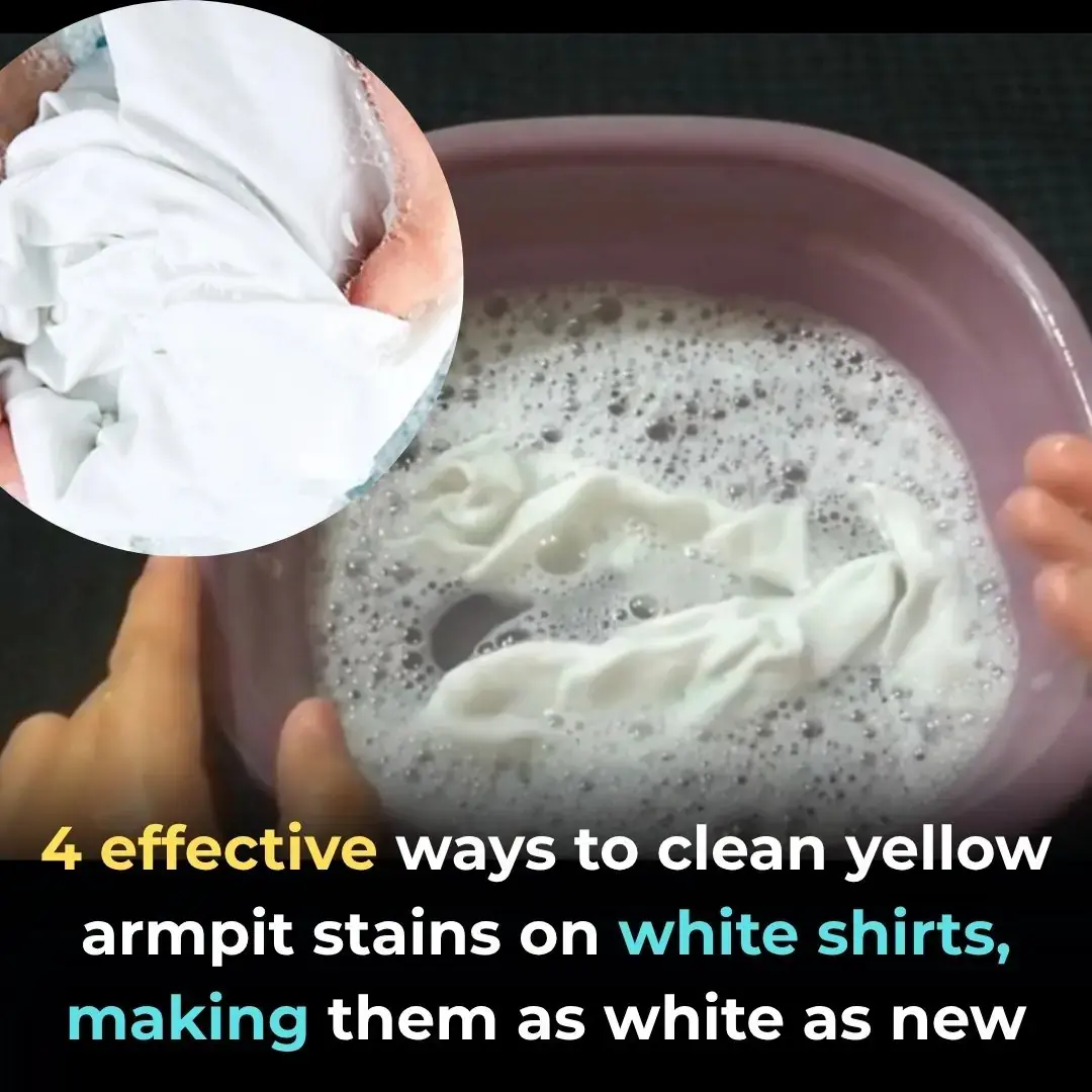 4 formas efectivas de limpiar las manchas amarillas de las axilas en camisas blancas, dejándolas tan blancas como nuevas
